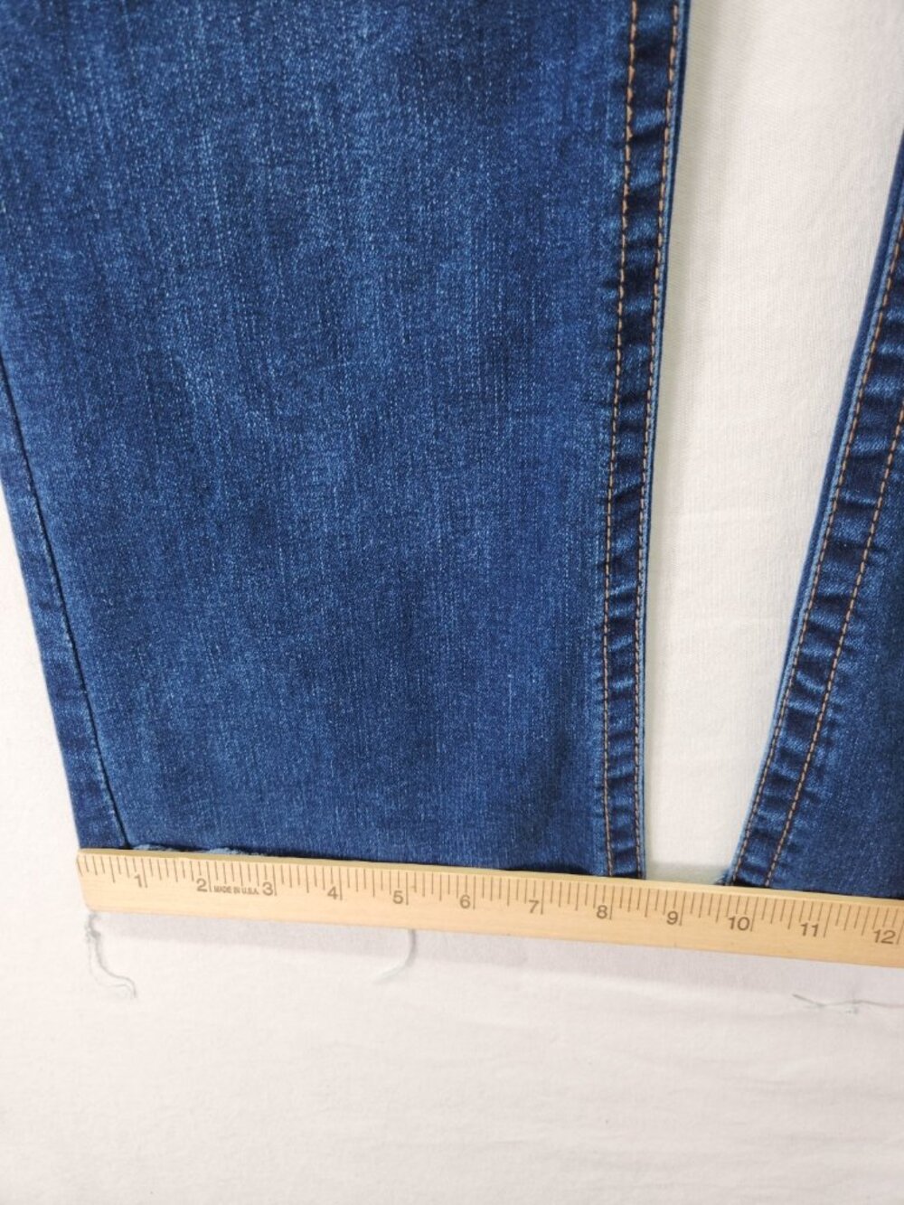 Seven7 Tummyless Bootcut Jeans Womens Size 12 (32x26) Slimming Raw Hem Denim - Picture 6 of 13
